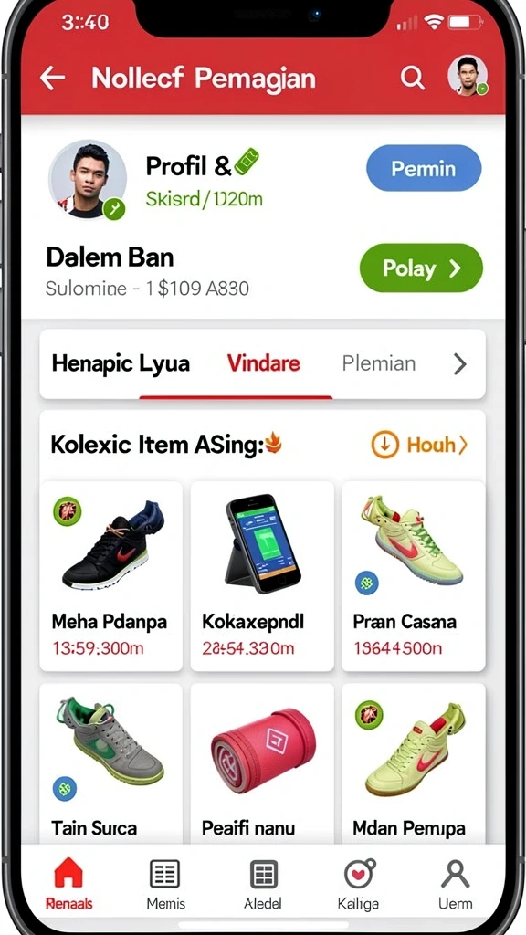 Tampilan antarmuka utama dari 1234BETS.