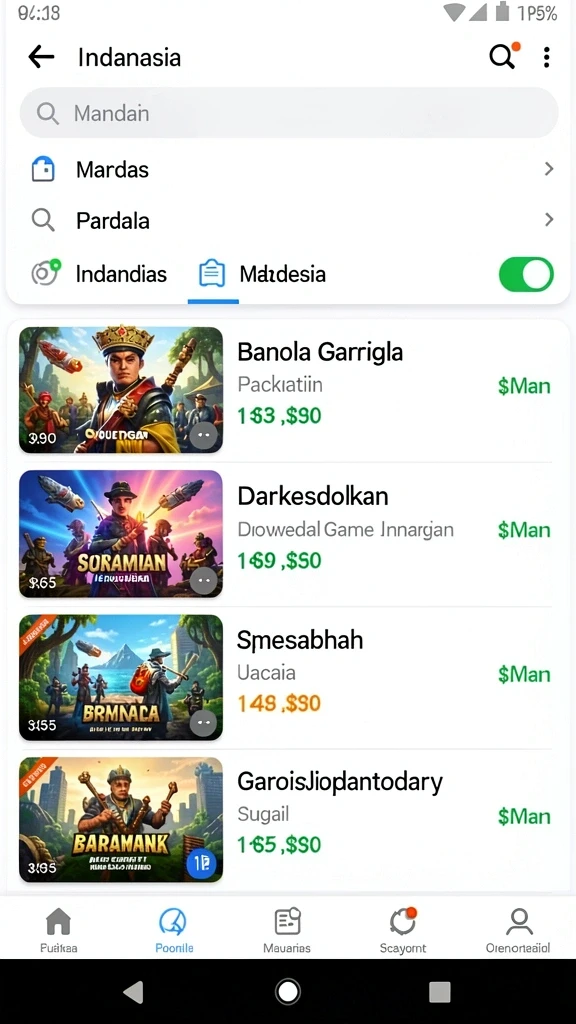 Beragam permainan kasino yang ditawarkan.