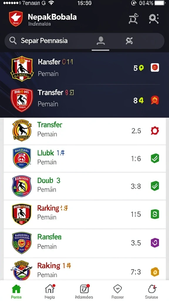 Gambaran antarmuka pengguna yang interaktif dan dinamis.