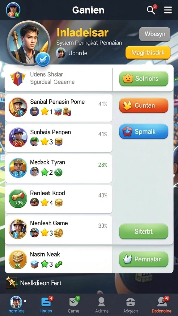 Screenshot saat berkompetisi dengan pemain lain secara online.