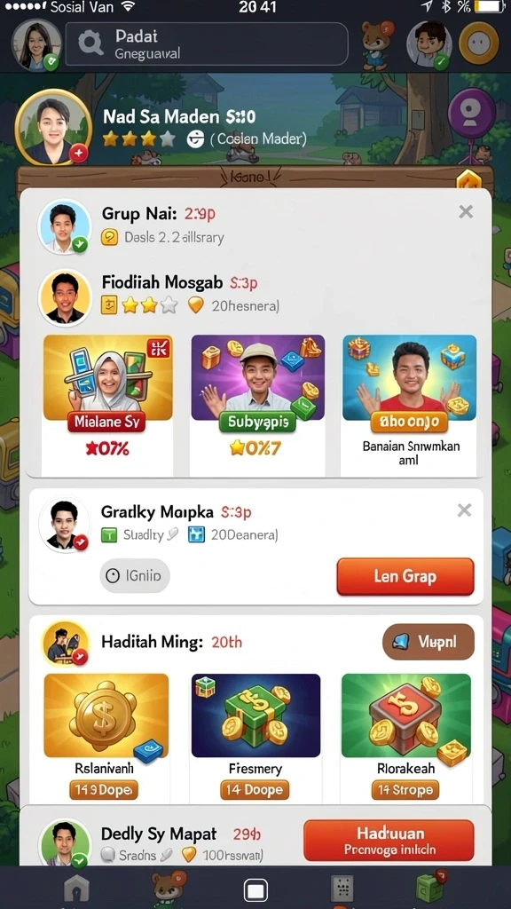 Pemandangan dunia fantasi yang memukau.