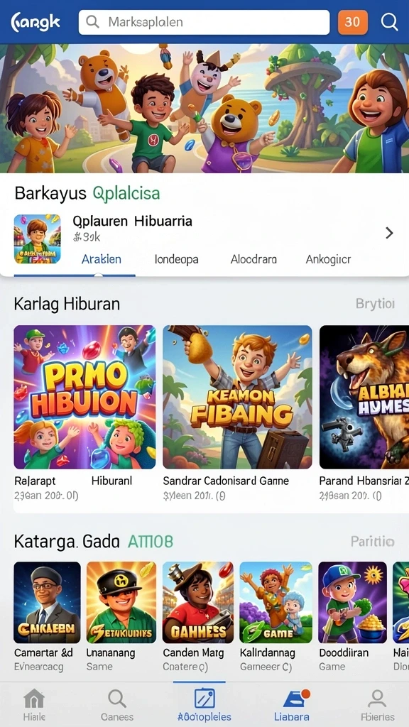 Ruang turnamen dengan banyak peserta aktif.