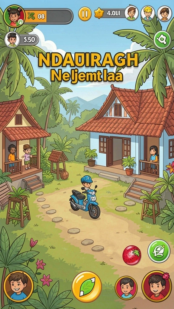 Fitur interaksi sosial untuk menambah keseruan bermain.