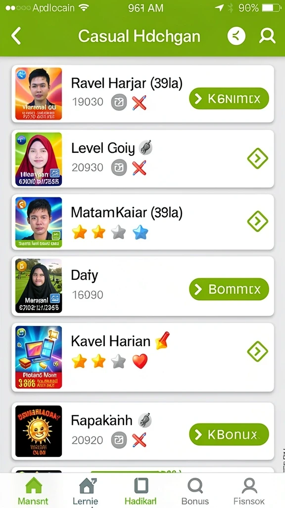 Tampilan layar utama PROSLOT yang menarik.