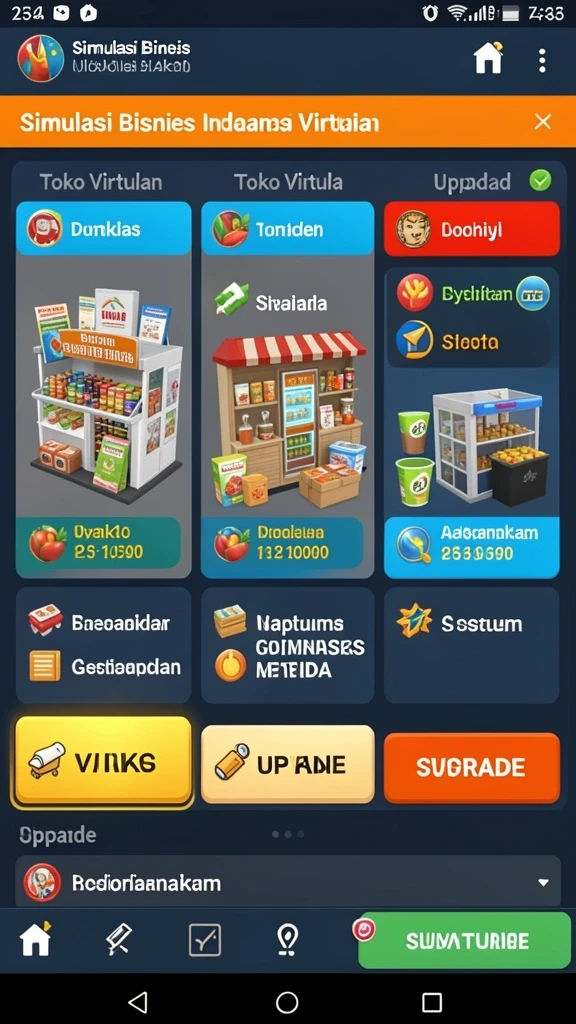 Tampilan menu utama yang memukau dan intuitif.